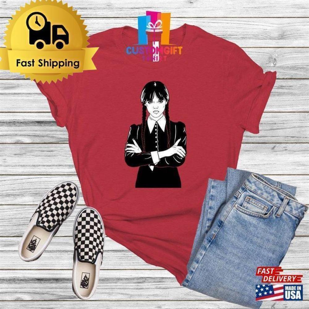 Wednesday Addams Gothic Girl Dark Academia Unisex T-Shirt